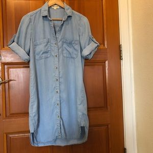 Cloth & Stone Chambray Button Down Shirt Dress